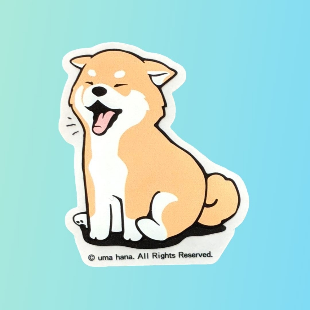 Waterproof Shiba Puppy Sticker Decal Die Cut